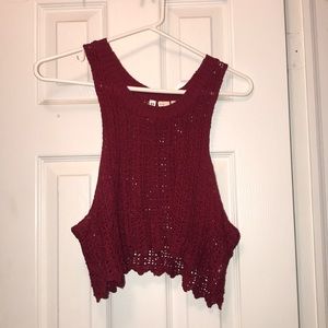 H&M Divided Crochet Crop Top